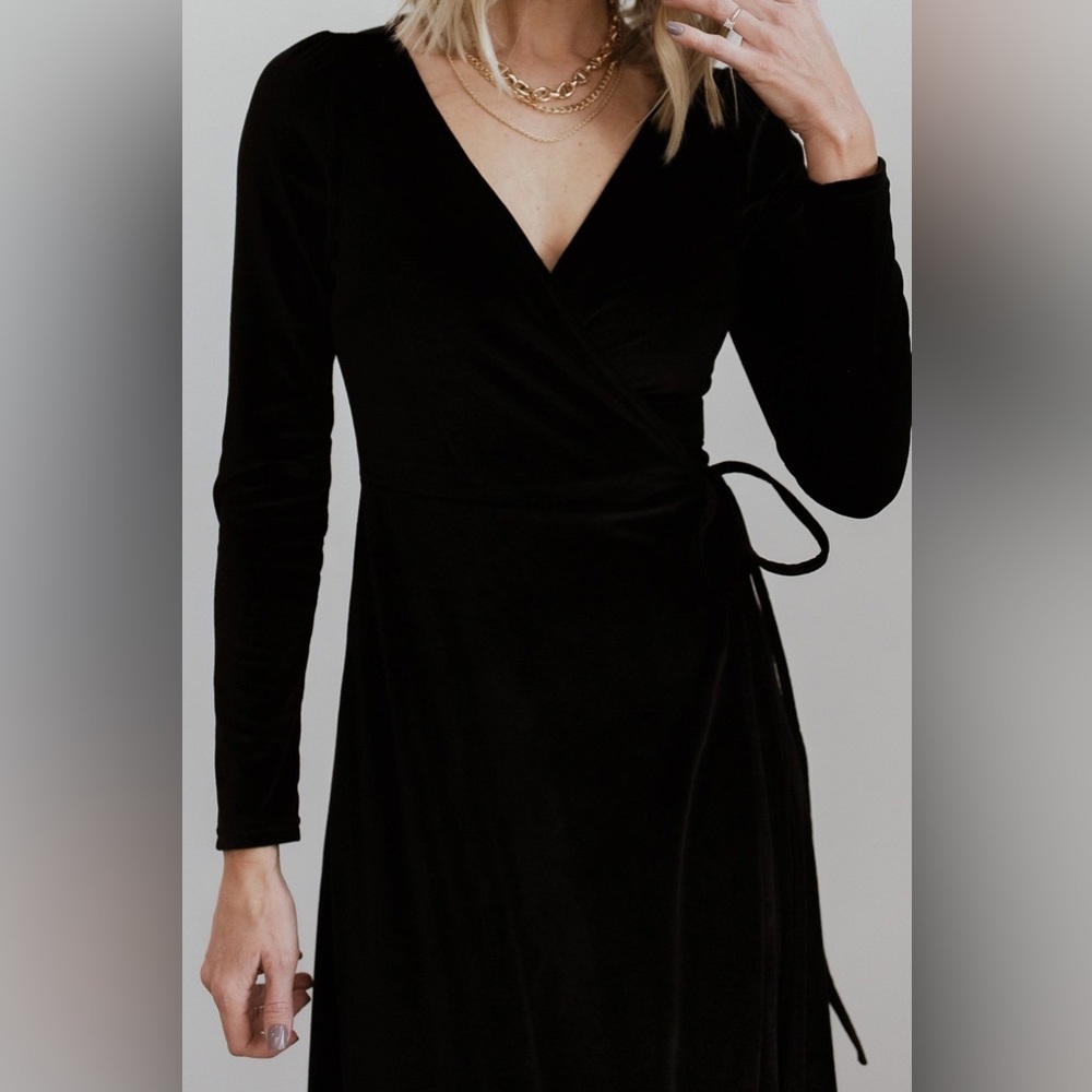Baltic Born Esmeralda velvet wrap maxi dress